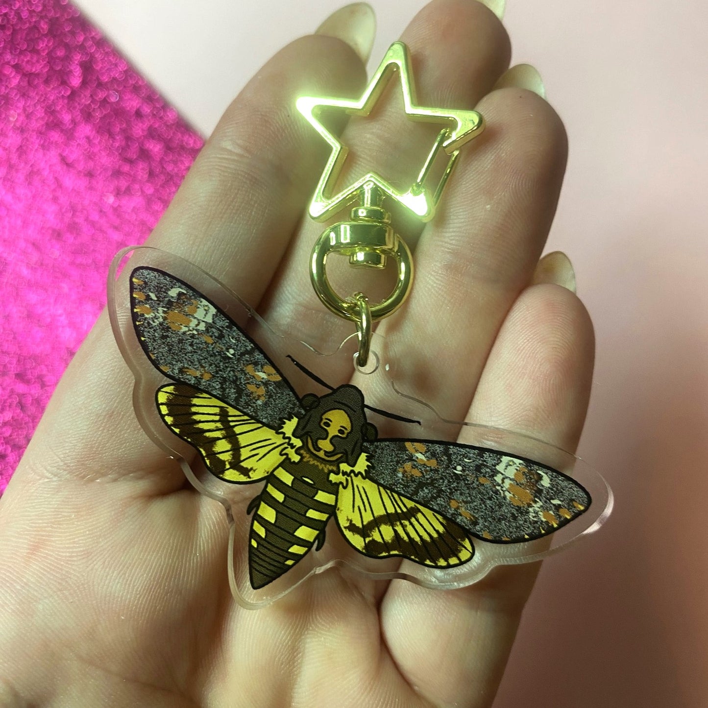 Death’s-head Hawk Moth Acrylic Keychain