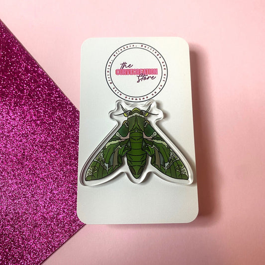 Oleander Hawk Moth Acrylic Pin