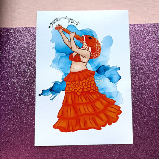 Juicy Bao Bao – H2Hoe Reverse Mermaid (Limited Edition A5 Art Print)