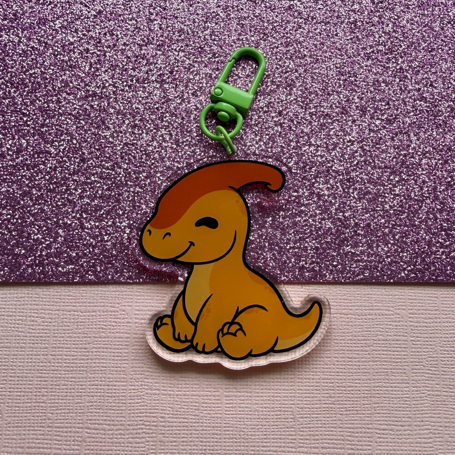 Cute Parasaurolophus Acrylic Keychain