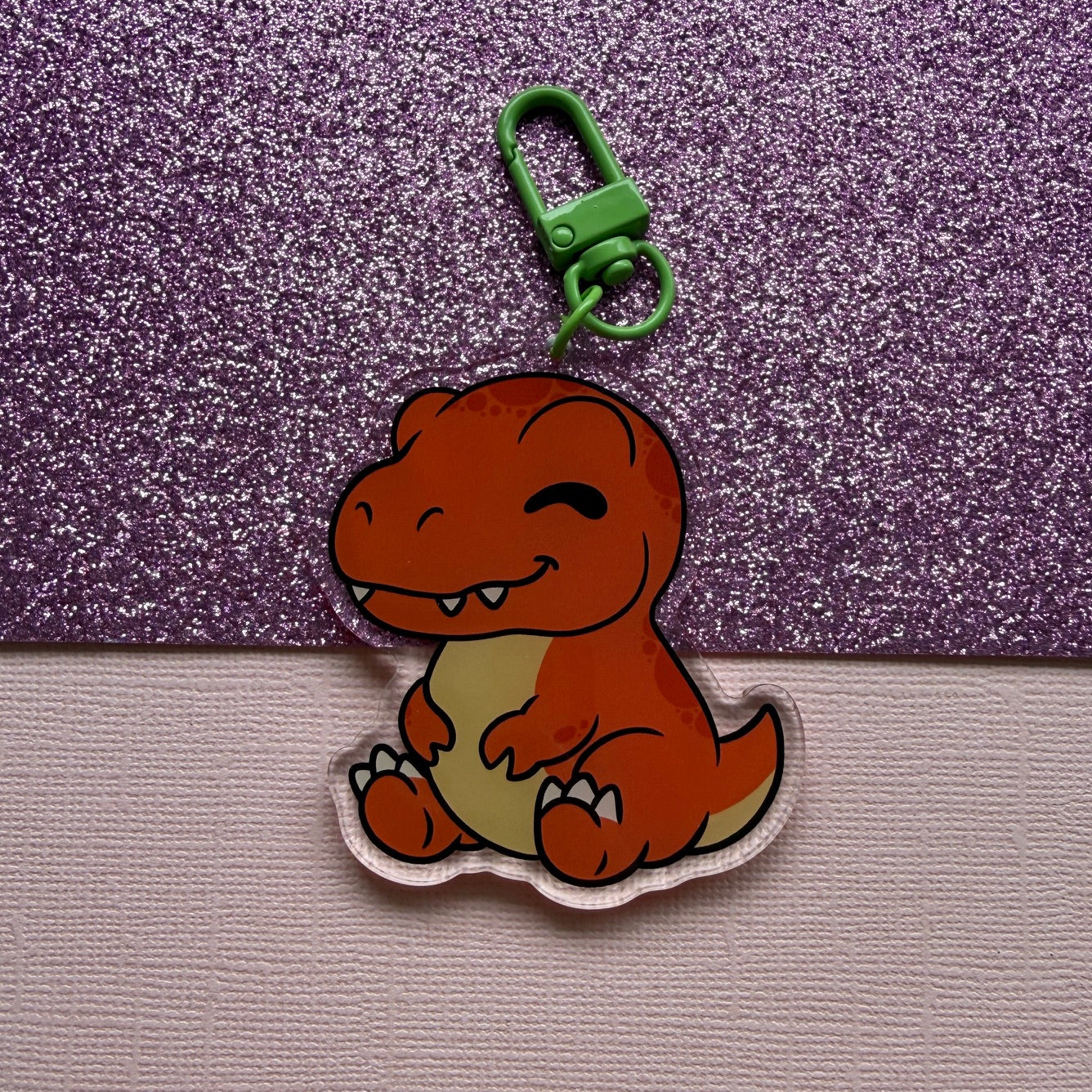 Cute T-Rex Acrylic Keychain