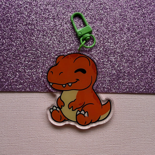 Cute T-Rex Acrylic Keychain