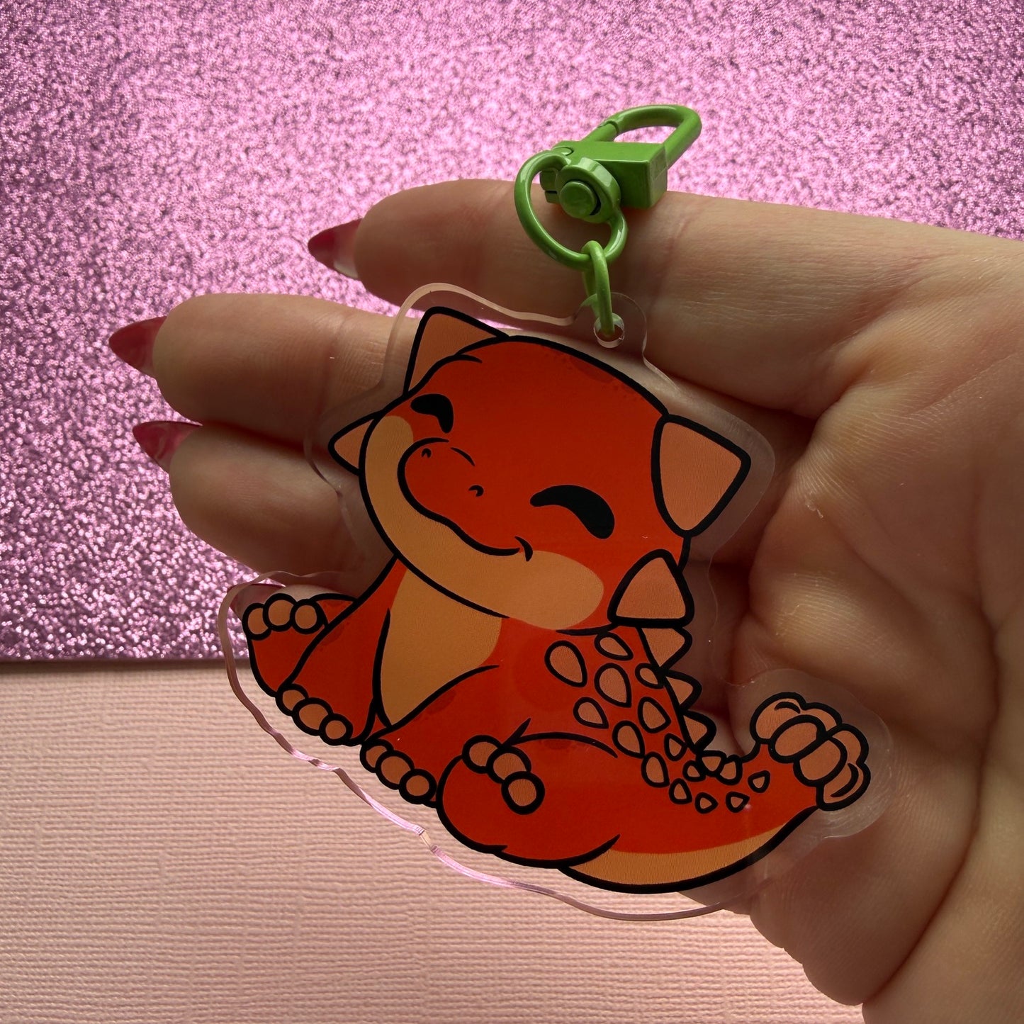 Cute Ankylosaurus Acrylic Keychain
