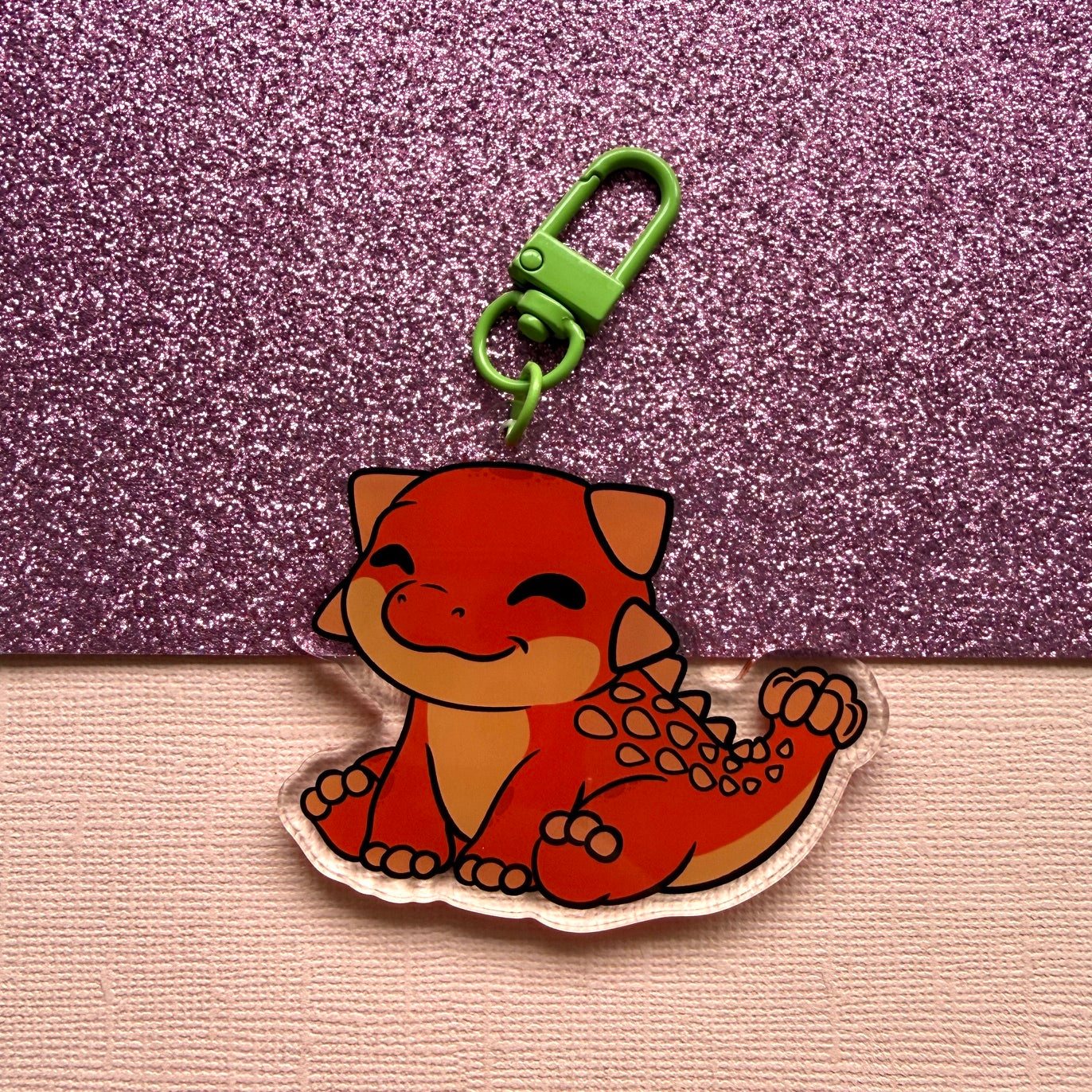 Cute Ankylosaurus Acrylic Keychain