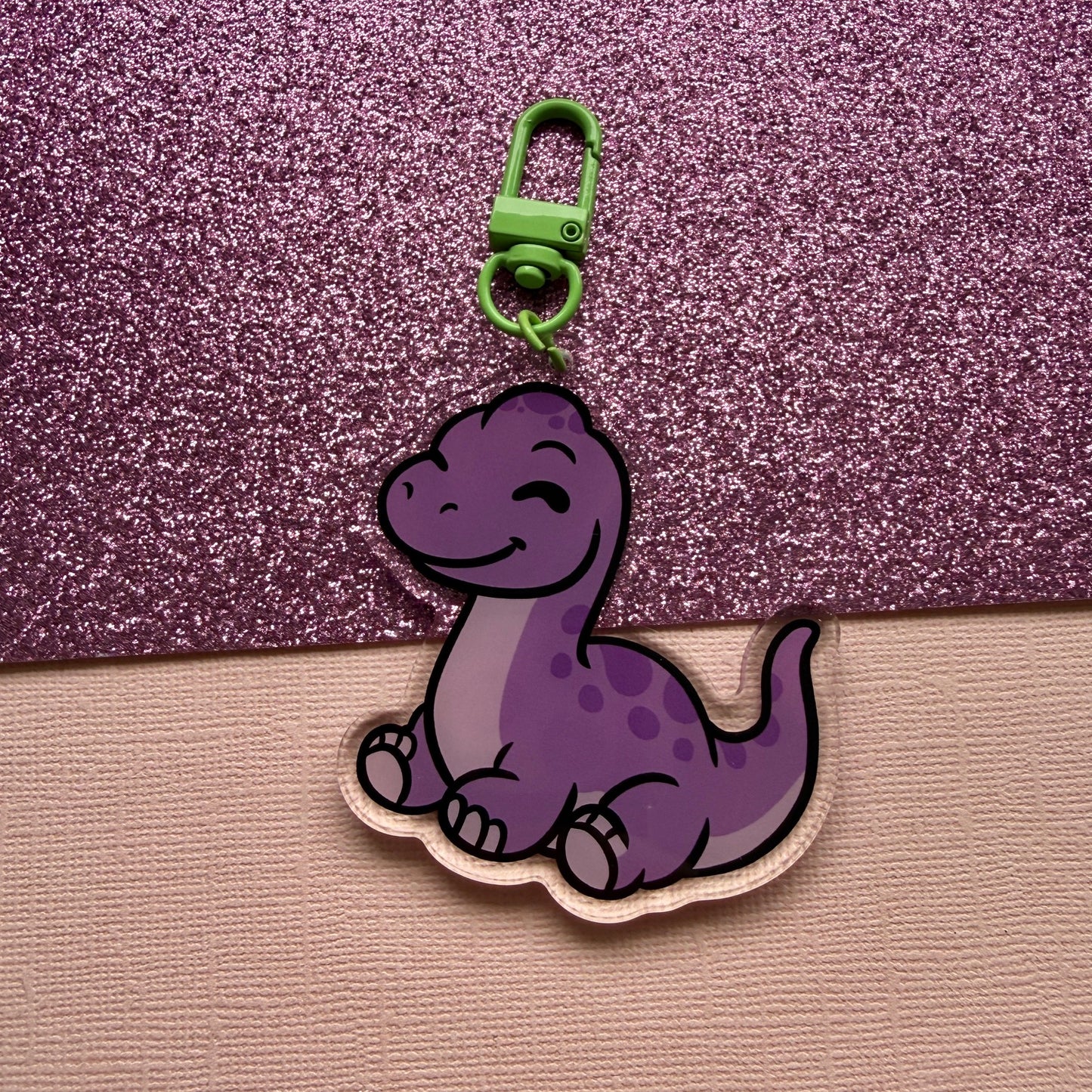 Cute Brachiosaurus Acrylic Keychain