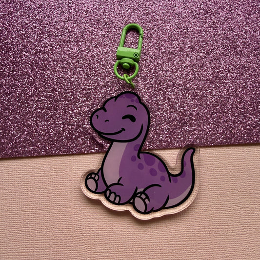 Cute Brachiosaurus Acrylic Keychain