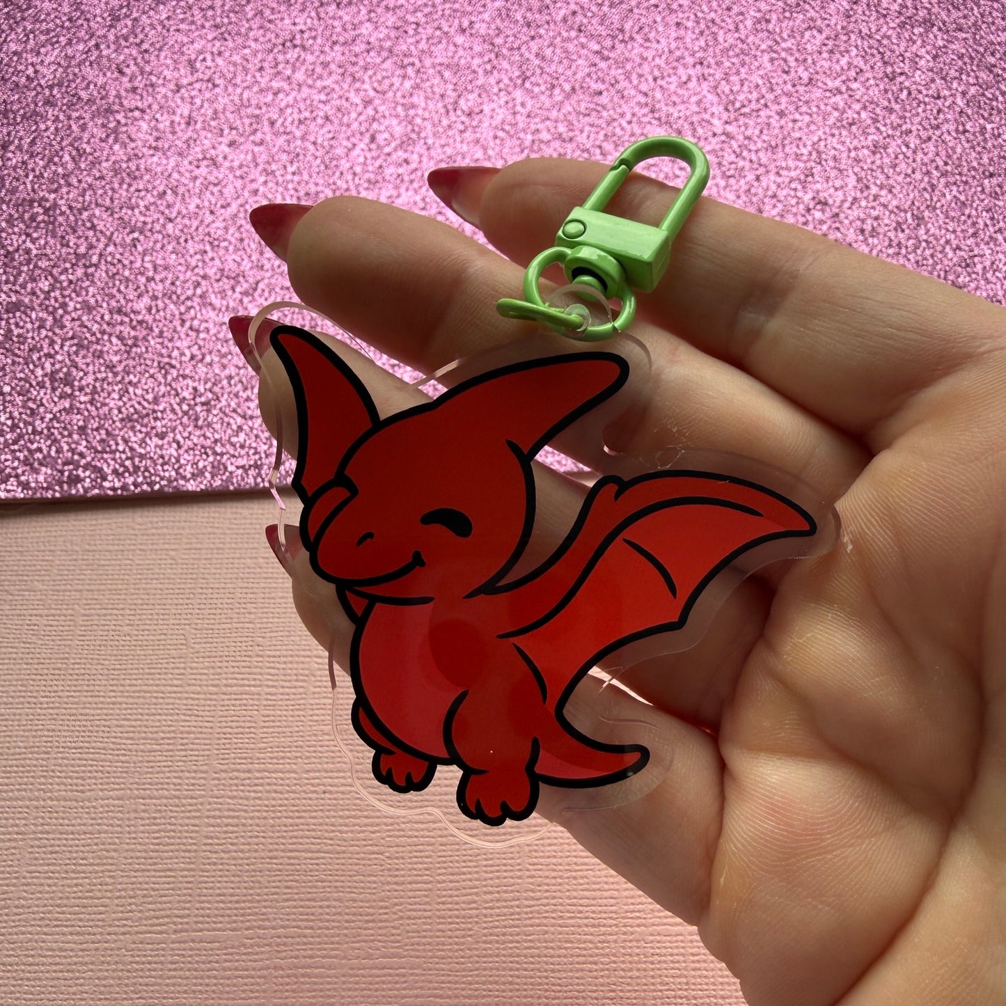 Cute Pterosaur Acrylic Keychain