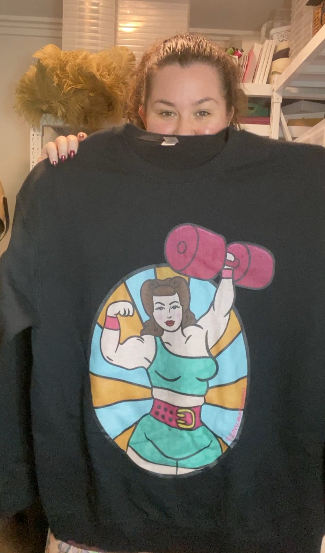 Pinup Strongwoman Unisex Ultra Cotton Jumper