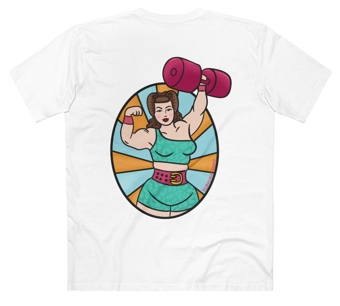 Pinup Strongwoman Unisex Ultra Cotton Tee *White/Black*