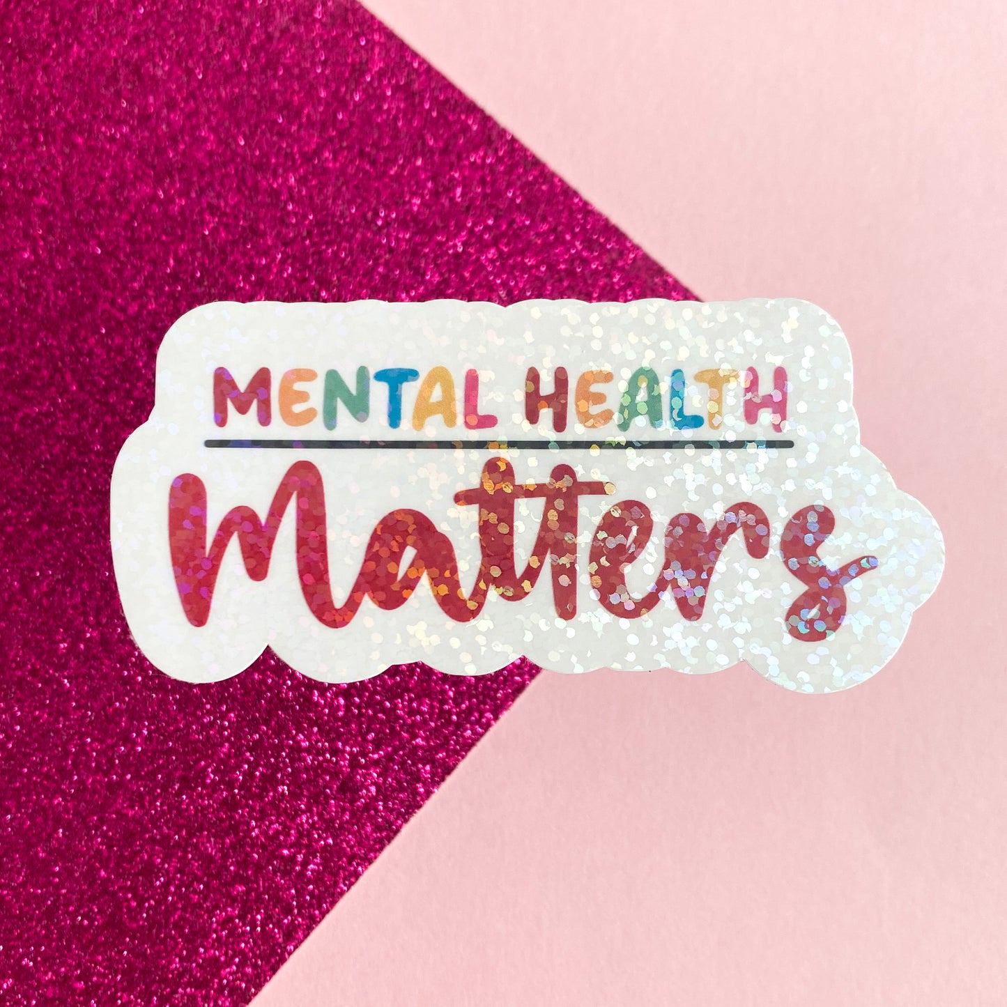 Mental Health Matters Statement Sticker | Bullet Journal, Scrapbook Sticker, Planner Stickers, Positive Quotes