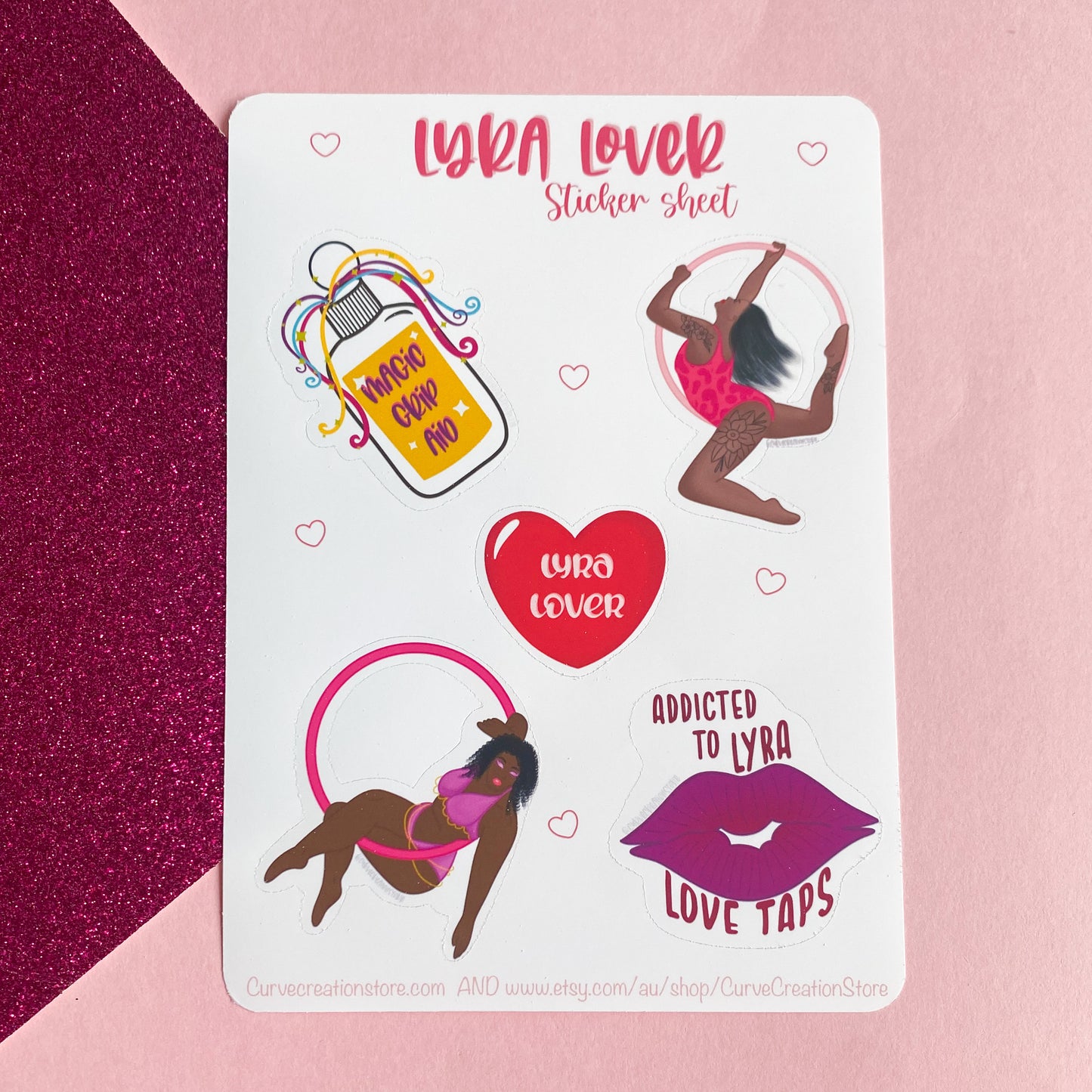 Aerial hoop/lyra Sticker Sheet | Bullet Journal, Scrapbook Sticker, Planner Stickers