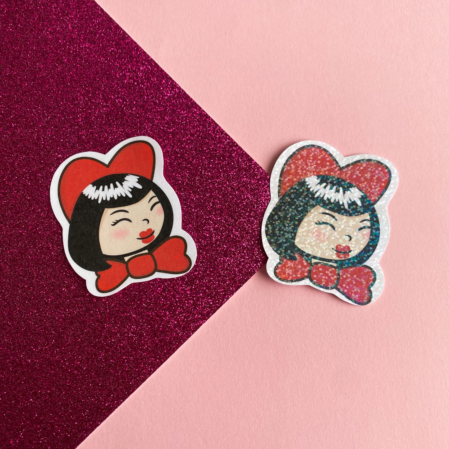 Valentines Day Cute Girl Protrait Sticker | Bullet Journal, Scrapbook Sticker, Planner Stickers