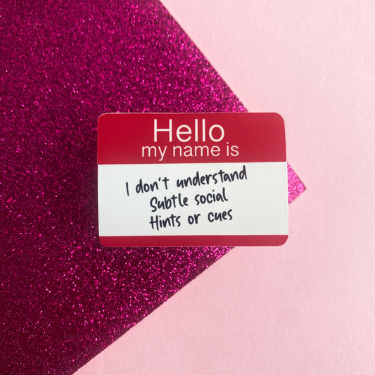 Hello my Name is Sticker | Bullet Journal, Scrapbook Sticker, Planner Stickers