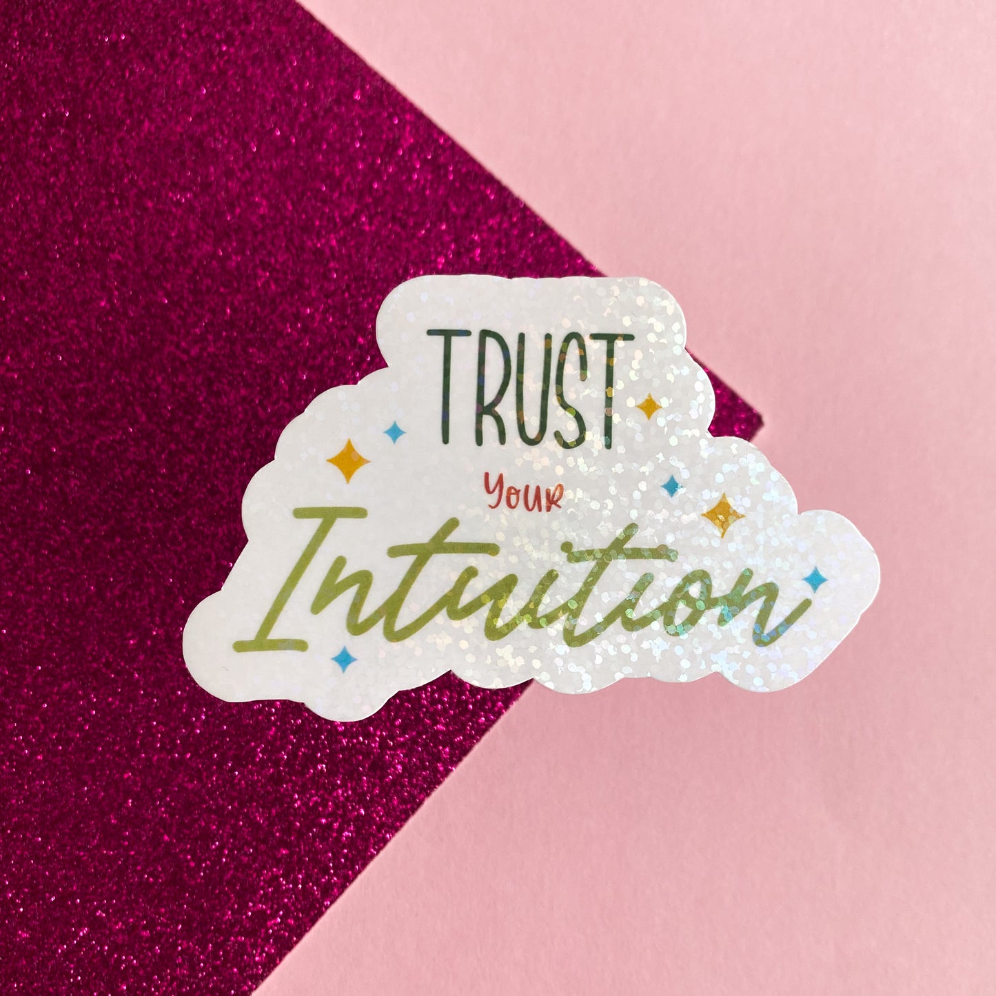 Trust Your Intuition Statement Sticker | Bullet Journal, Scrapbook Sticker, Planner Stickers, Positive Quotes