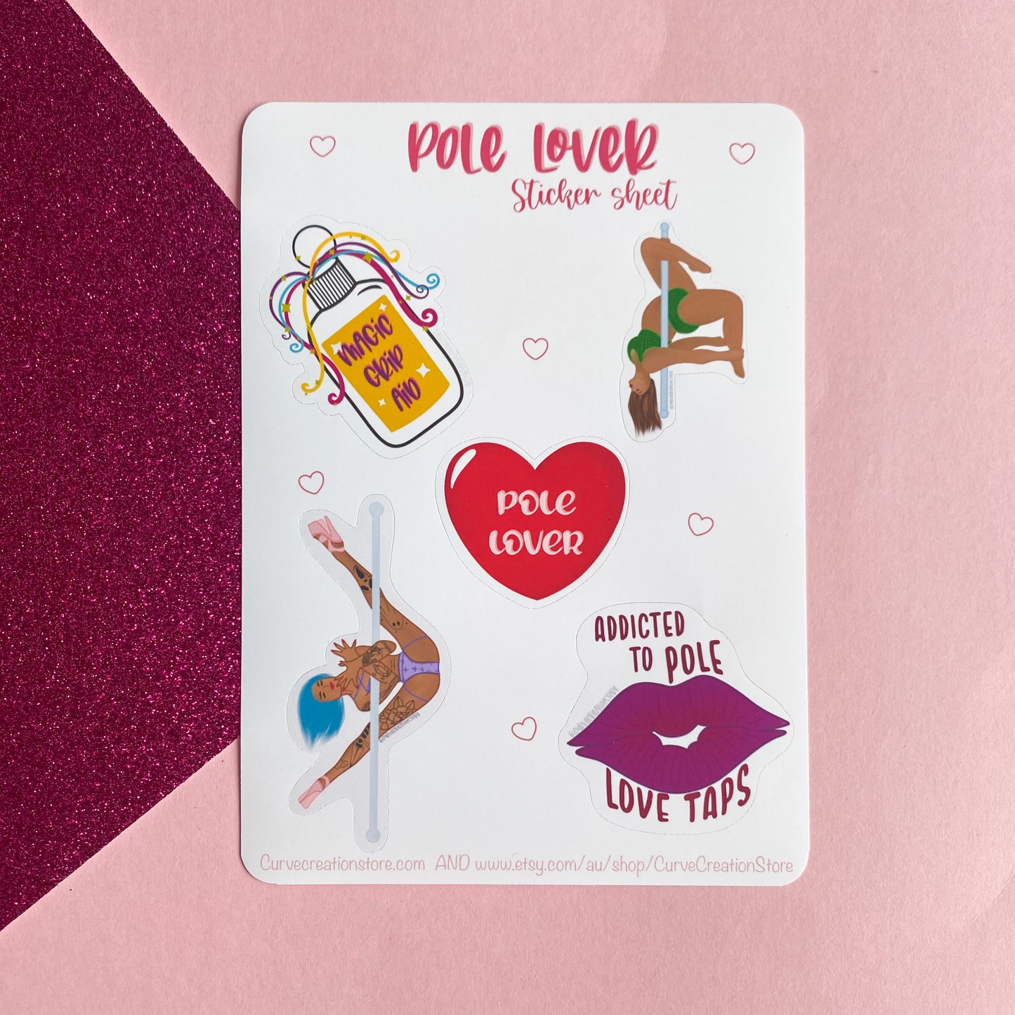 Aerial Pole dancing Sticker Sheet | Bullet Journal, Scrapbook Sticker, Planner Stickers