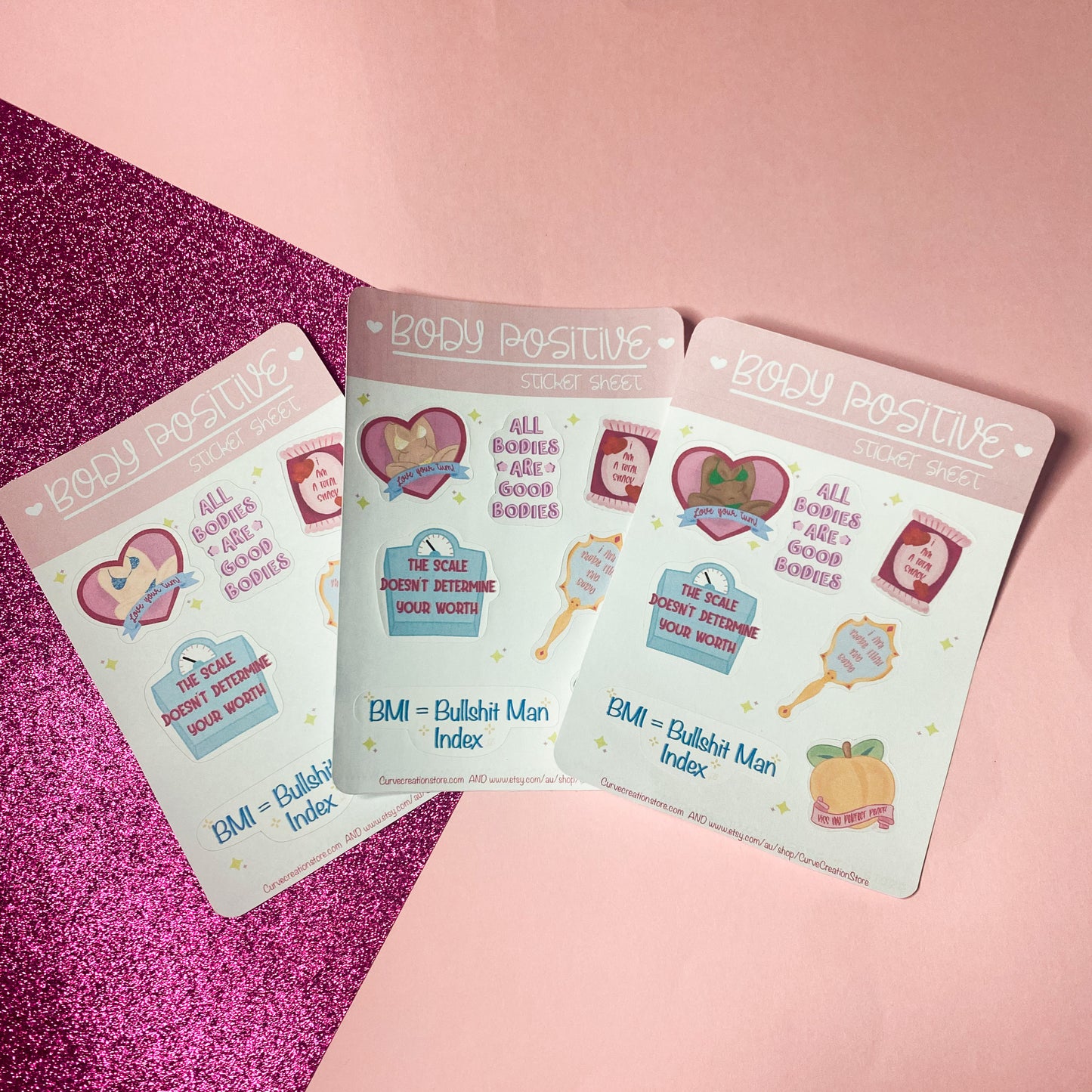 Body Positive Self Love Sticker Sheet | Bullet Journal, Scrapbook Sticker, Planner Stickers