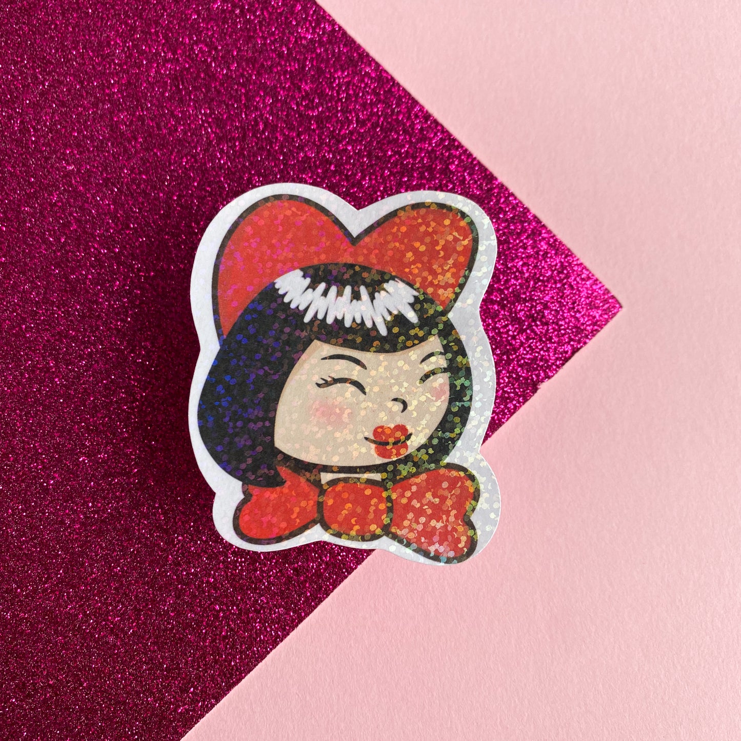 Valentines Day Cute Girl Protrait Sticker | Bullet Journal, Scrapbook Sticker, Planner Stickers