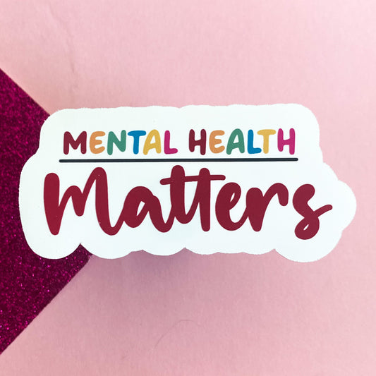 Mental Health Matters Statement Sticker | Bullet Journal, Scrapbook Sticker, Planner Stickers, Positive Quotes