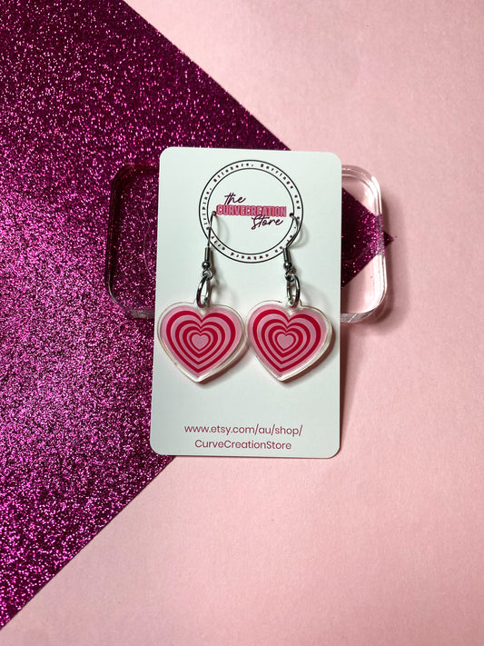 Heart Acrylic Earrings