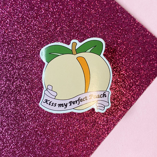 V1 Kiss My Perfect Peach Sticker | Bullet Journal, Scrapbook Sticker, Planner Stickers