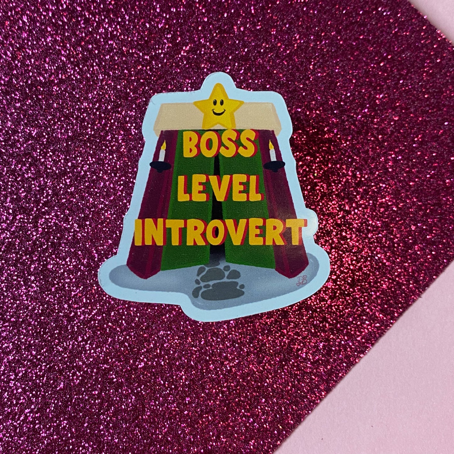 Boss Level Introvert Final Level Gaming Inspired Sticker | Bullet Journal, Scrapbook Sticker, Planner Stickers