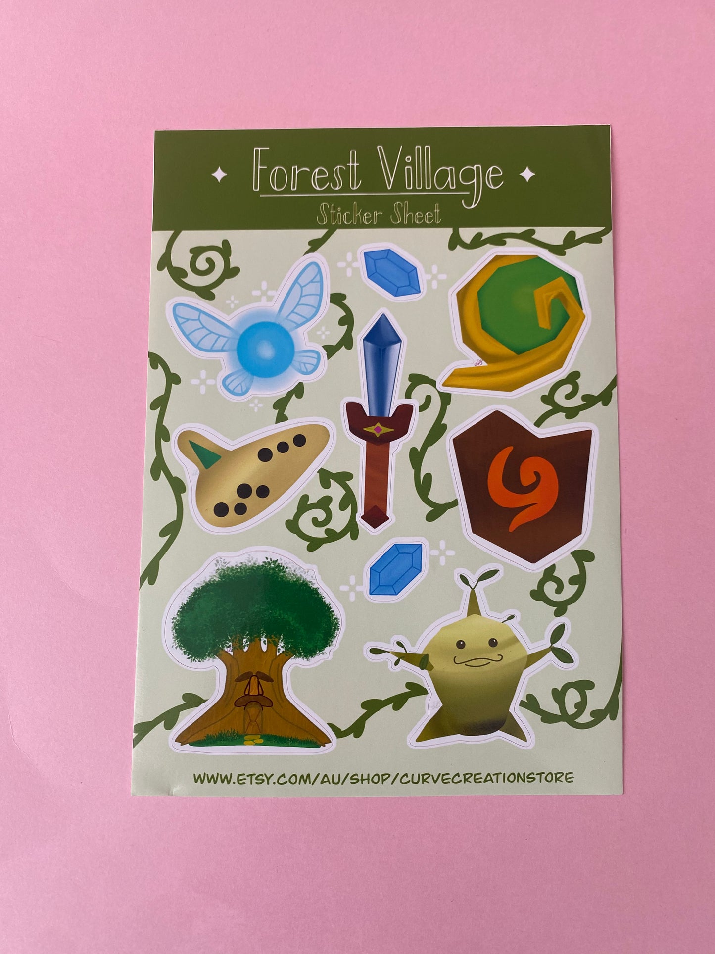 Forest Village Sticker | Bullet Journal, Scrapbook Sticker, Planner Stickers, Positive Quotes