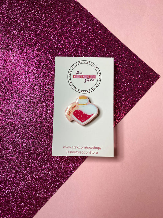 B Grade: Self Love Mental Health Potion Bottle Acrylic Pin Version 1 Limited Edition