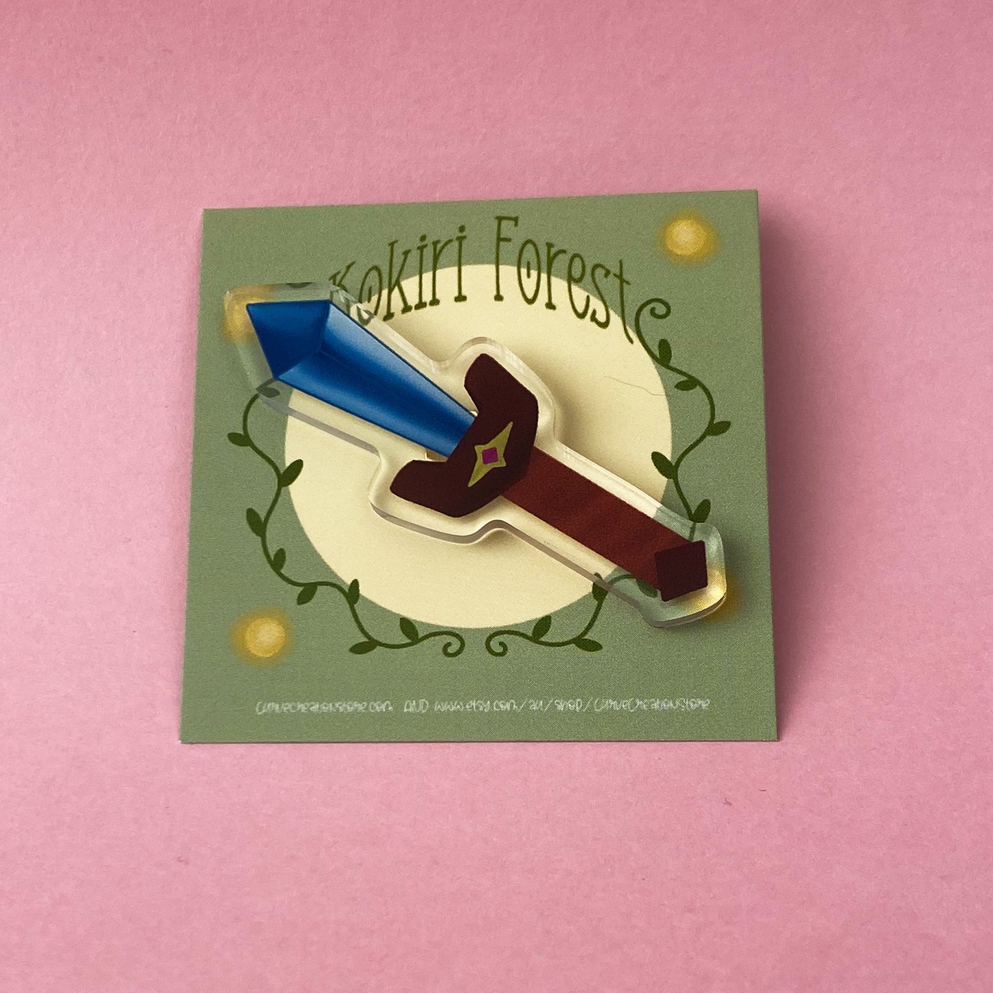 Forest Sword Acrylic pin